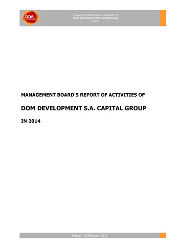 Thumbnail Dom Development Annual Report 2014