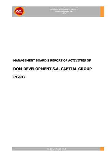 Thumbnail Dom Development Annual Report 2017