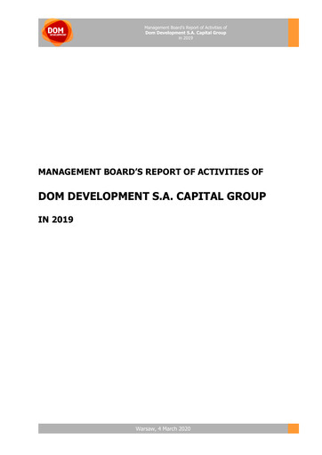 Thumbnail Dom Development Annual Report 2019
