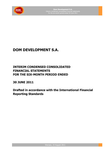 Thumbnail Dom Development Half-year Report 2011-h1