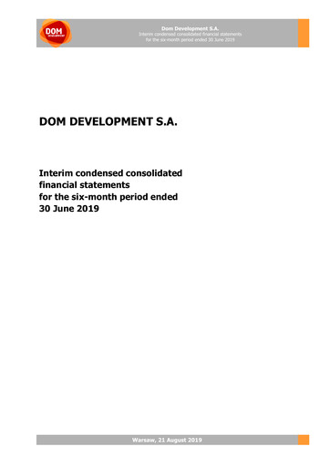 Thumbnail Dom Development Half-year Report 2019-h1