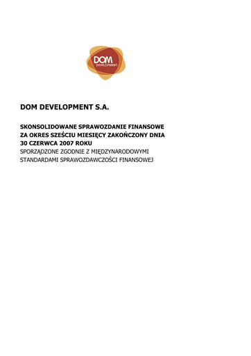 Thumbnail Dom Development Half-year Report 2007-h1