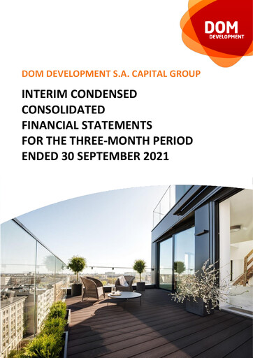 Thumbnail Dom Development Quarterly Report 2021-q3
