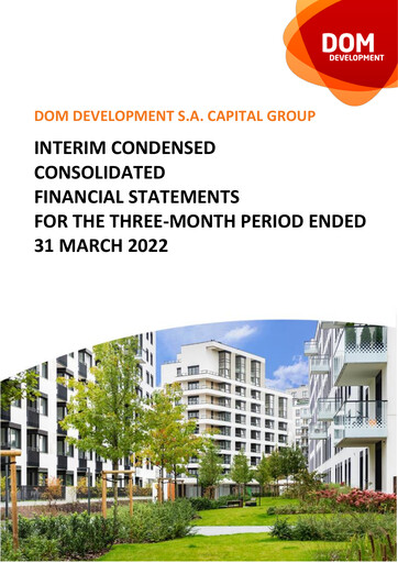 Thumbnail Dom Development Quarterly Report 2022-q1