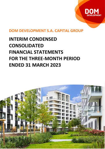 Thumbnail Dom Development Quarterly Report 2023-q1