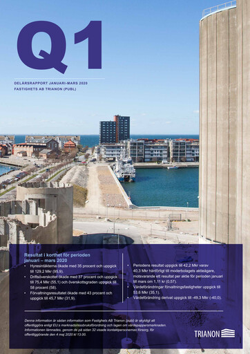 Thumbnail Fastighets AB Trianon Quarterly Report 2020-q1