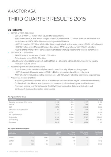 Thumbnail Akastor ASA Quarterly Report 2015-q3
