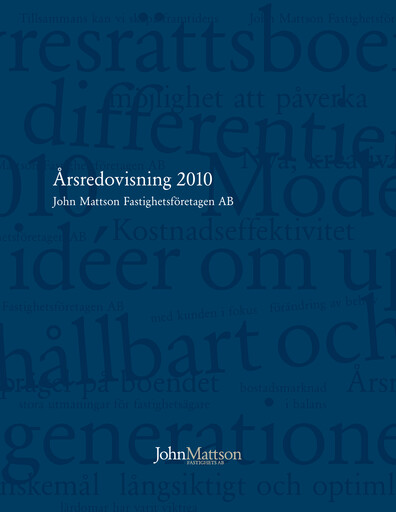 Thumbnail John Mattson Fastighetsföretagen Annual Report 2010