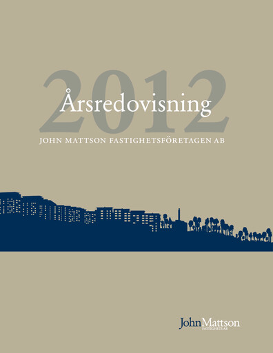 Thumbnail John Mattson Fastighetsföretagen Annual Report 2012