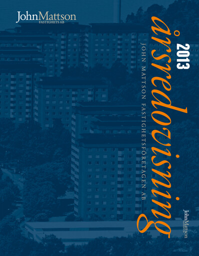 Thumbnail John Mattson Fastighetsföretagen Annual Report 2013