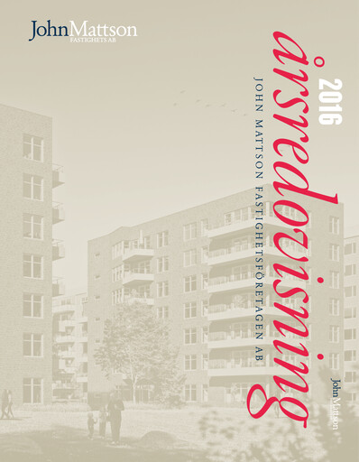 Thumbnail John Mattson Fastighetsföretagen Annual Report 2016