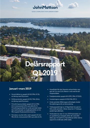 Thumbnail John Mattson Fastighetsföretagen Quarterly Report 2019-q1