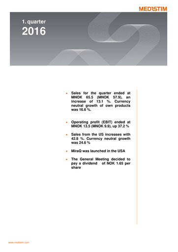 Thumbnail Medistim Quarterly Report 2016-q1