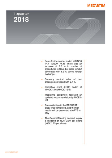 Thumbnail Medistim Quarterly Report 2018-q1