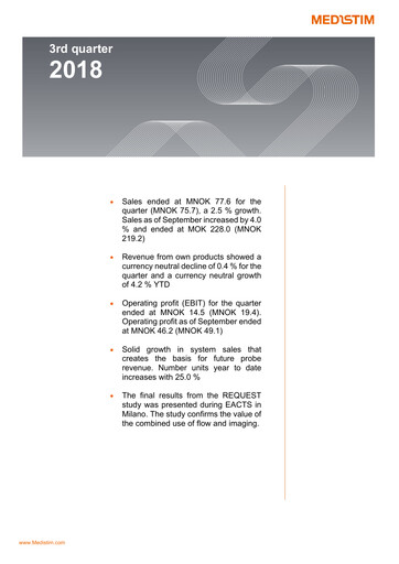 Thumbnail Medistim Quarterly Report 2018-q3