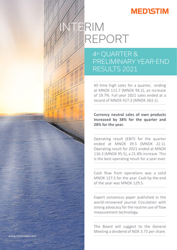 Thumbnail Medistim Quarterly Report 2021-q4
