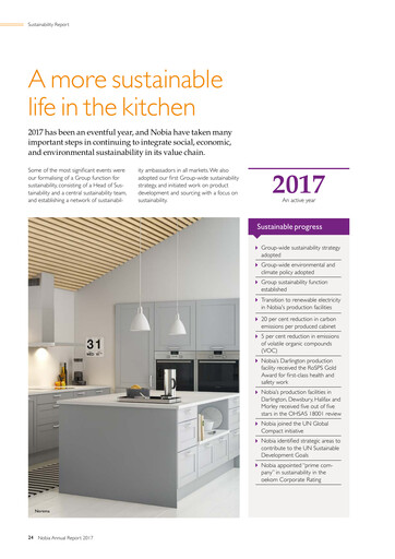 Thumbnail Nobia AB Sustainability Report 2017