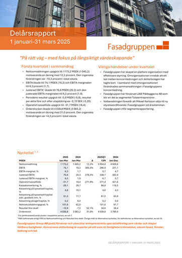 Thumbnail Fasadgruppen Group Quarterly Report 2025-q1