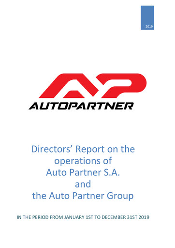 Thumbnail Auto Partner Annual Report 2019