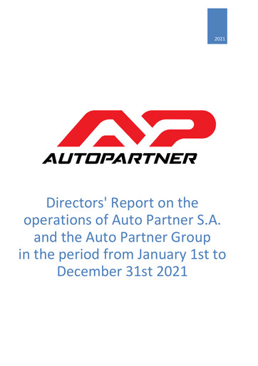 Thumbnail Auto Partner Annual Report 2021