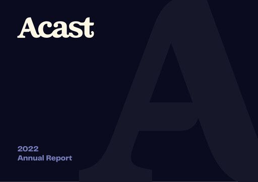 Miniature Acast AB Rapport annuel 2022