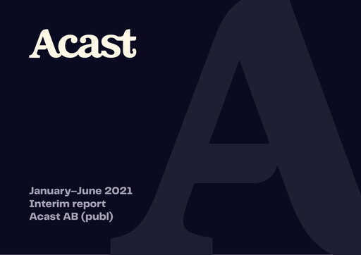 Miniature Acast AB Rapport semestriel 2021-h1
