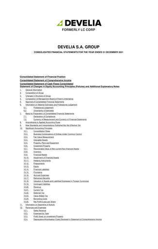 Thumbnail Develia Financial Statement 2021