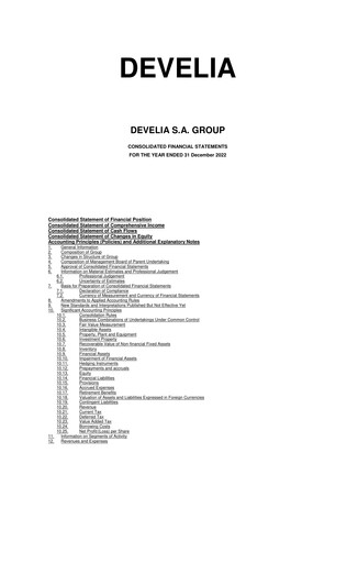 Thumbnail Develia Financial Statement 2022