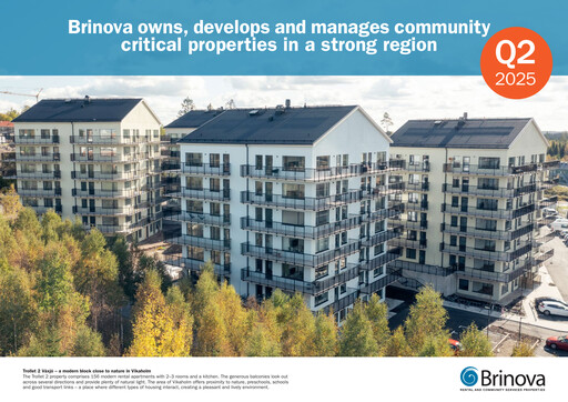 Thumbnail Brinova Fastigheter Half-year Report 2025-h1