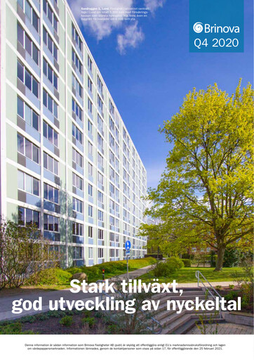 Thumbnail Brinova Fastigheter Quarterly Report 2020-q4
