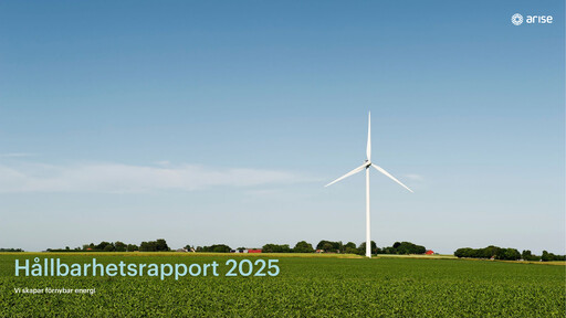 Thumbnail Arise AB Sustainability Report 2025