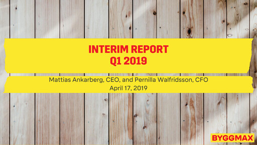 Thumbnail Byggmax Group Quarterly Report 2019-q1
