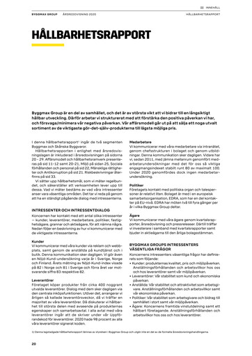 Thumbnail Byggmax Group Sustainability Report 2020