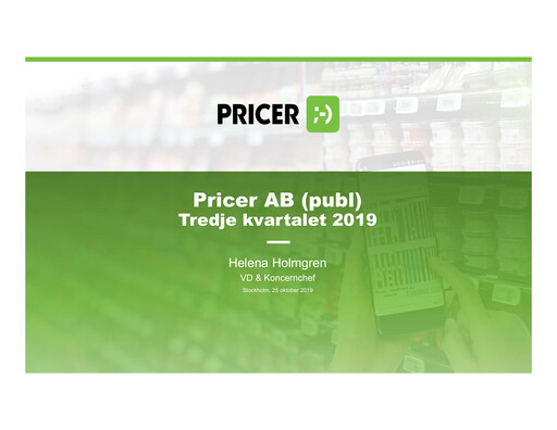Thumbnail Pricer AB Quarterly Report 2019-q3