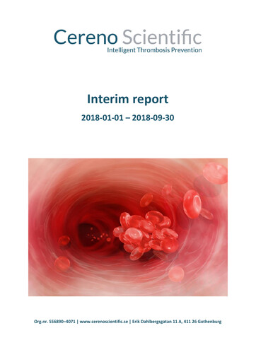 Thumbnail Cereno Scientific Quarterly Report 2018-q3
