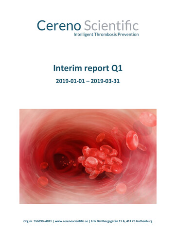 Thumbnail Cereno Scientific Quarterly Report 2019-q1