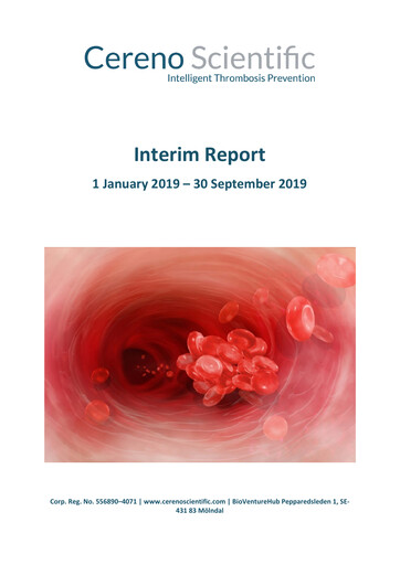 Thumbnail Cereno Scientific Quarterly Report 2019-q3