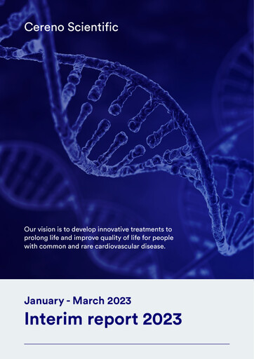 Thumbnail Cereno Scientific Quarterly Report 2023-q1