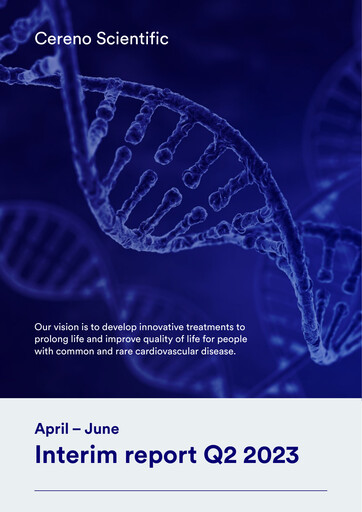 Thumbnail Cereno Scientific Quarterly Report 2023-q2
