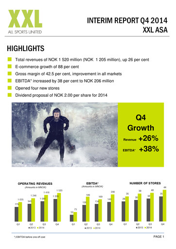 Thumbnail XXL ASA Quarterly Report 2014-q4