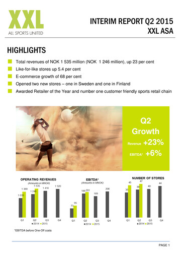 Thumbnail XXL ASA Quarterly Report 2015-q2