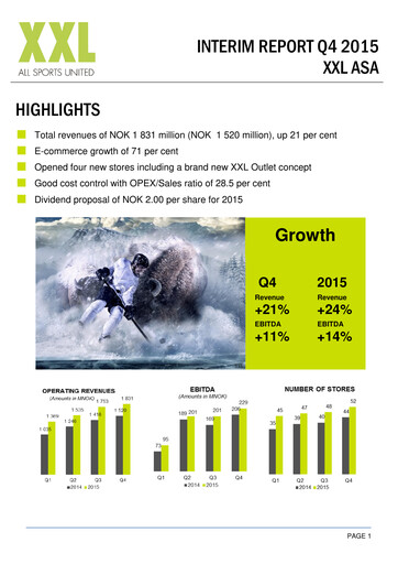 Thumbnail XXL ASA Quarterly Report 2015-q4