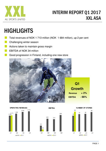 Thumbnail XXL ASA Quarterly Report 2017-q1