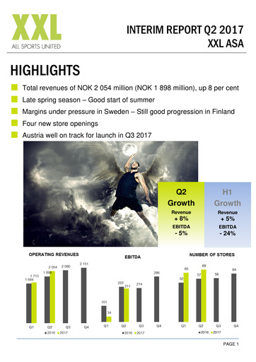Thumbnail XXL ASA Quarterly Report 2017-q2