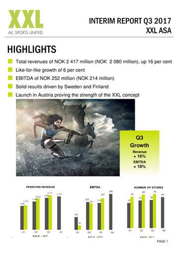 Thumbnail XXL ASA Quarterly Report 2017-q3