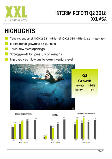 Thumbnail XXL ASA Quarterly Report 2018-q2