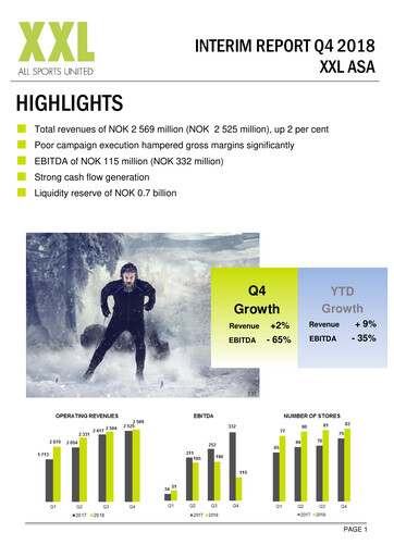Thumbnail XXL ASA Quarterly Report 2018-q4