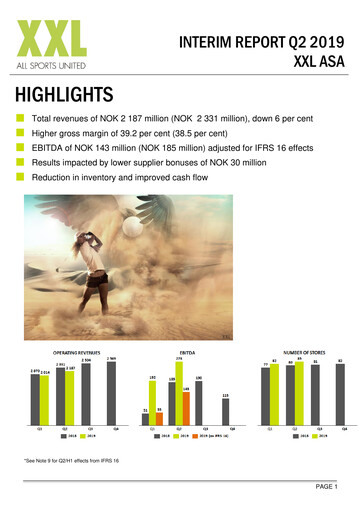 Thumbnail XXL ASA Quarterly Report 2019-q2