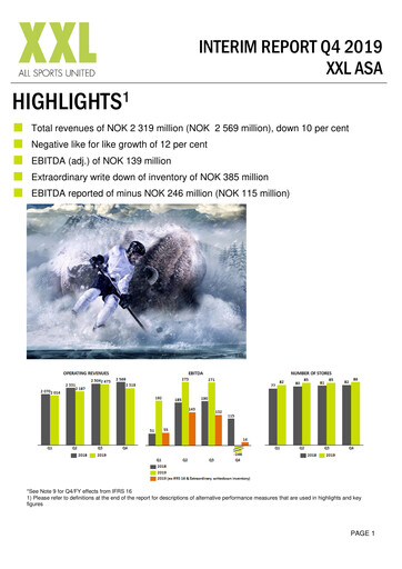 Thumbnail XXL ASA Quarterly Report 2019-q4