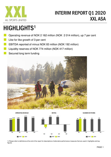 Thumbnail XXL ASA Quarterly Report 2020-q1
